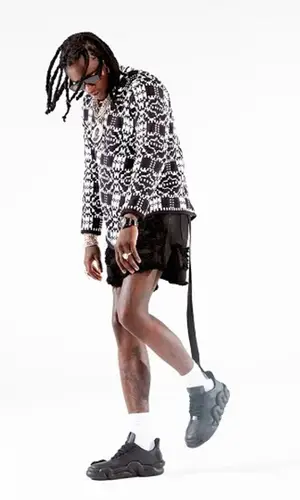 Young Thug wearing Comme Des Garcons sweater