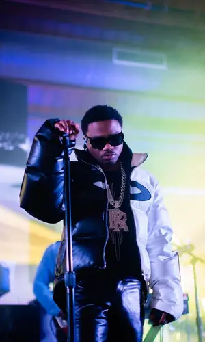 Roddy Ricch wearing Code hoody