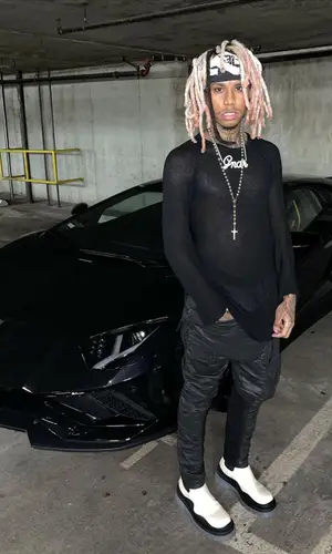 Lil Gnar wearing Bottega Veneta boots