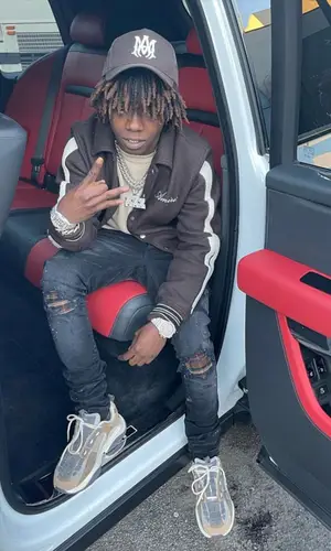 Jackboy wearing Amiri cap