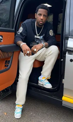 Fabolous wearing Rhude sweatshirt