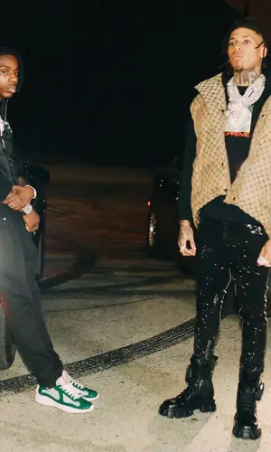NLE Choppa wearing Prada boots
