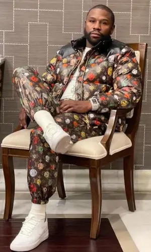 Floyd Mayweather wearing Louis Vuitton pants