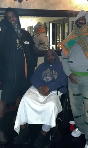 ASAP Bari wearing Louis Vuitton hoody