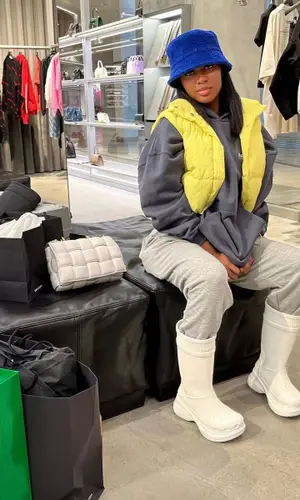 Dess Dior wearing Balenciaga boots
