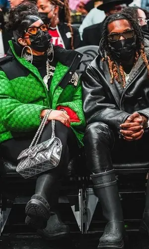 Cardi B wearing Chanel bag