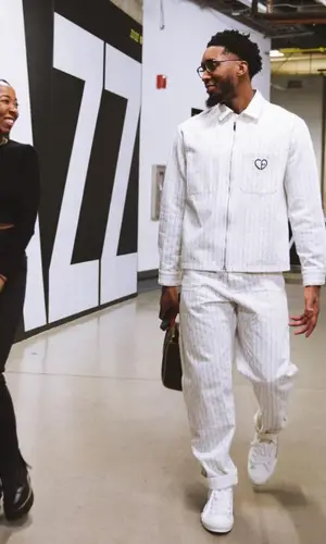 Donovan Mitchell’s Outfit in Dior Sneakers & Louis Vuitton Bag (2021)