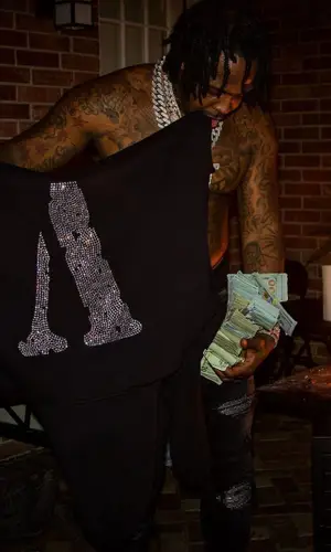 EST Gee wearing Vlone hoody
