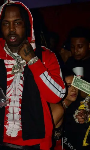 EST Gee wearing Lifted Research Group hoody