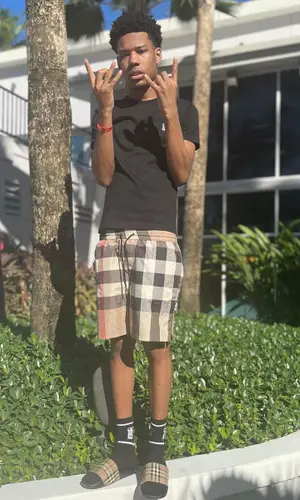 Nardo Wick wearing Burberry t-shirt