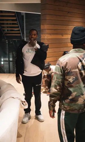 Lil Duke’s Outfit in Palm Angels Jacket & Balenciaga Sneakers (2022)