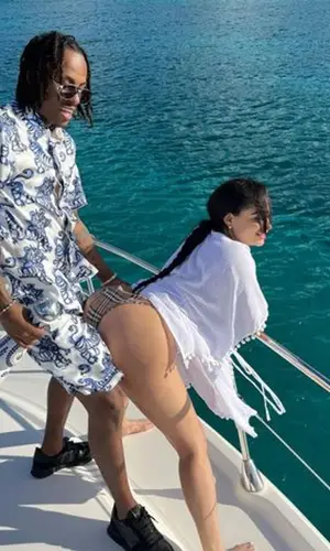 Rich The Kid wearing Dior shirt