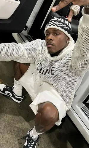 DaBaby wearing Celine hoody