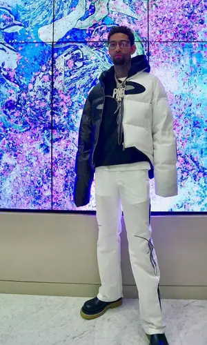 PnB Rock’s Outfit in Code Jacket & Bottega Veneta Boots (2022)