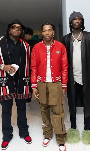 Gunna wearing Prada scarf