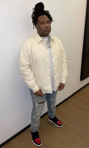 Tay Keith wearing Palm Angels t-shirt