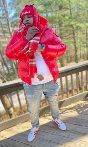 Big Yavo wearing Amiri sneakers