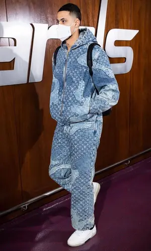 Kyle Kuzma wearing Amiri sneakers