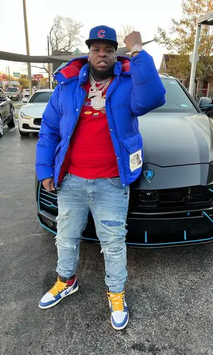 Maxo Kream wearing Gucci t-shirt