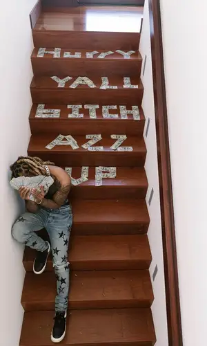 Lil Durk wearing Calvin Klein underwear