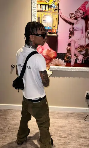 Swae Lee wearing Saint Laurent t-shirt