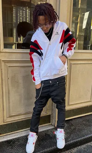 Lil Tecca wearing Balenciaga hoody