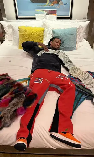 Quavo wearing Gallery Dept. hoody
