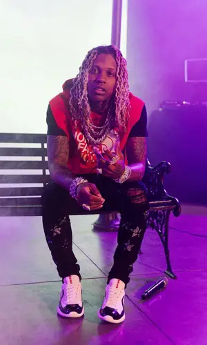 Lil Durk wearing Gucci hoody