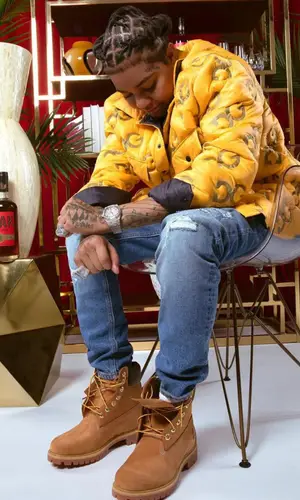 Young M.A’s Outfit in Dolce & Gabbana Jeans & Timberland Boots (2022)