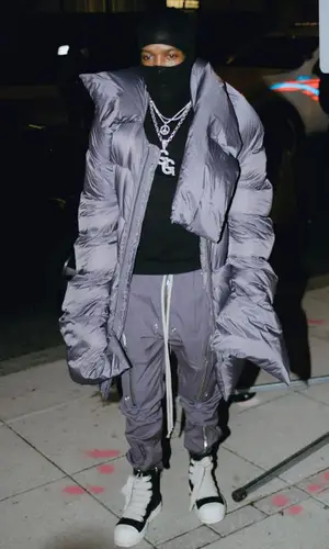 Shy Glizzy wearing Rick Owens jacket