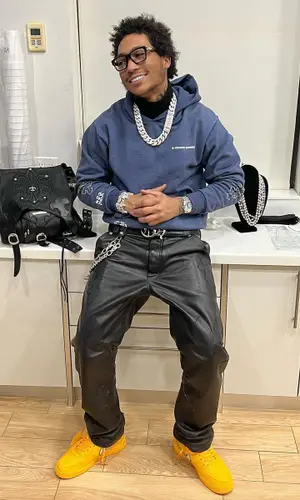 Lil Meech wearing Chrome Hearts hoody