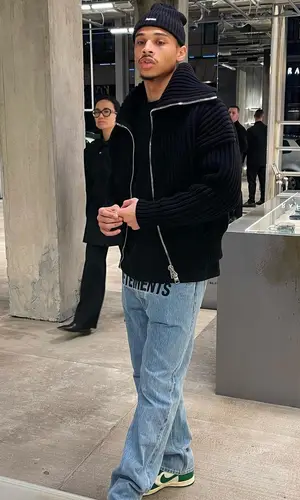 Leroy Sane wearing Vetements jeans