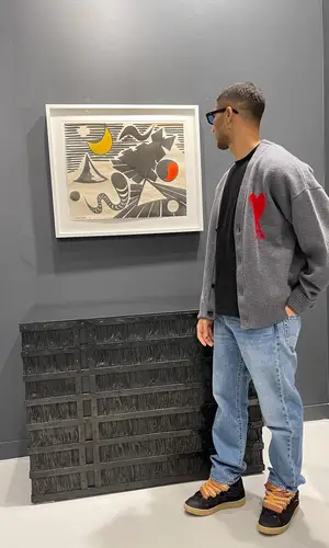 Achraf Hakimi’s Outfit in Burberry T-Shirt, Ami Alexandre Mattiussi Sweater & Lanvin Sneakers (2021)