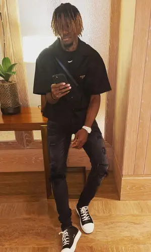 Wilfried Zaha wearing Rick Owens sneakers