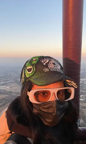 Rico Nasty wearing Burberry eyewear