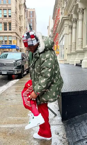 HitBoy’s Outfit in Supreme Jacket, Palm Angels T-Shirt & Marni Hat (2022)