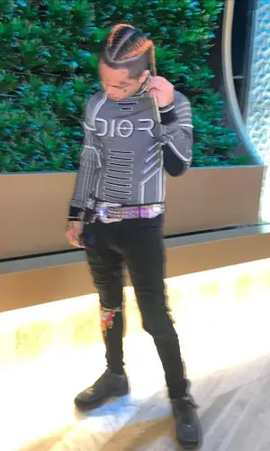 Kid Trunks wearing B.B. Simon belt