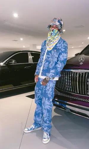 Tyga wearing Pale hat