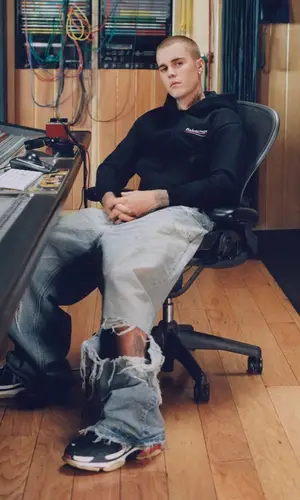 Justin Bieber wearing Balenciaga jeans