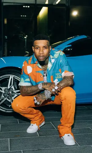 Tory Lanez wearing Gallery Dept. jeans