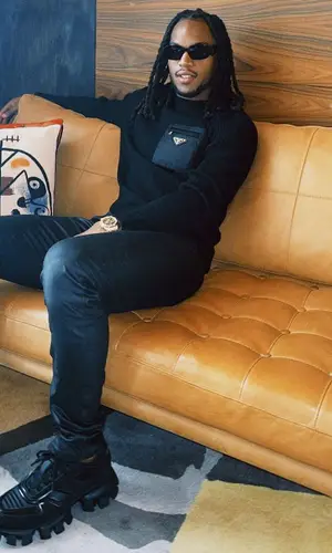 Renato Sanches wearing Prada eyewear