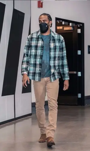Mike Conley wearing Hudson shirt