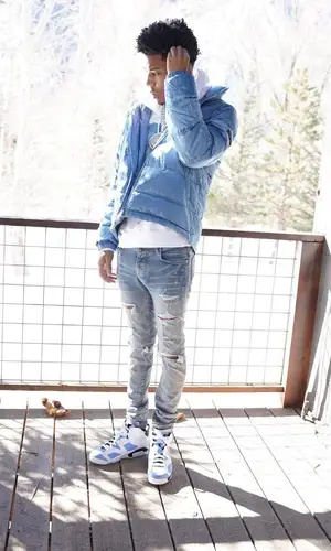 Nardo Wick wearing Amiri jeans