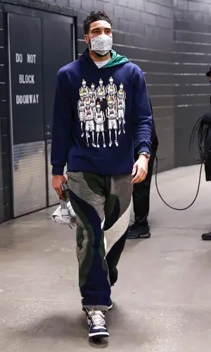 Jayson Tatum wearing Market pants