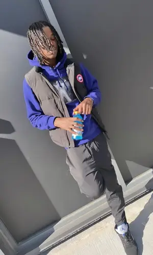Melvoni wearing Jordan sneakers