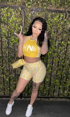 Cuban Doll wearing Fendi underwear