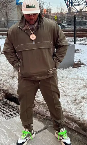 Mack Maine wearing Dior sneakers