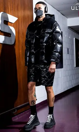 Kyle Kuzma wearing Burberry shorts