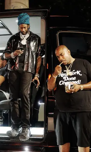 2 Chainz wearing Gallery Dept. shirt