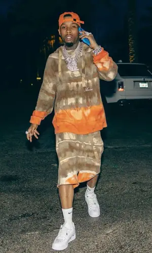 Tory Lanez wearing Amiri hoody